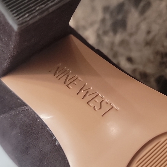 Nine West Brown Suede Ankle Boots with Heel - Picture 7 of 8